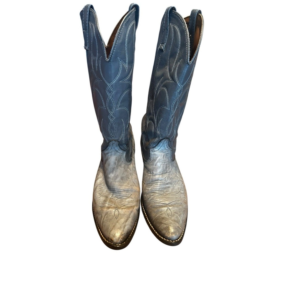Men's Vintage ACME 4563 Gray Western Cowboy Boots. Sz. 9D